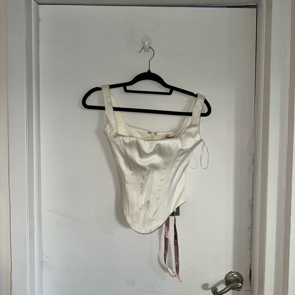 House of CB Rafa Satin Longline Corset in Ivory. XS. NWT. - Picture 11 of 15